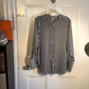 Brand new black and white stripe shirt never worn